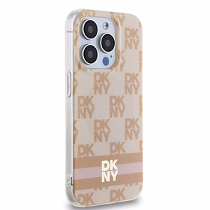DKNY IML Checkered Mono Pattern & Printed Stripes MagSafe чехол для iPhone 13 Pro / 13 - розовый
