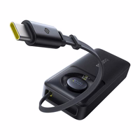 Portatīvais lādētājs Baseus OS Free2Pull 10000mAh 30W + kabelis (melns)