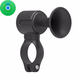 MiLi MiTag HD-P16-A Bluetooth izsekotājs ar velosipēda zvaniņu, uzlādējams ar USB-C, melns (Apple Find My)