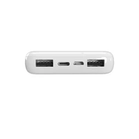Portatīvais lādētājs Puro Balta 10000mAh 12W 2xUSB-A + USB-C - balta