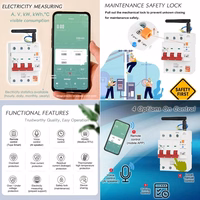 TUYA viedais automātslēdzis, 3P, Wi-Fi, RS485, 63A