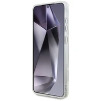 Karl Lagerfeld pogas Choupette galvas drukātais logotips Magnētiskais viedtālruņa apvalks Samsung Galaxy S25 Edge - balts