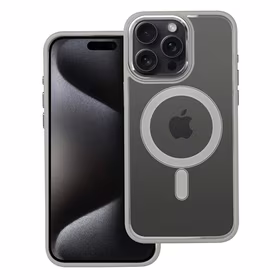 COLOR EDGE MAG COVER magnētiskais viedtālruņa apvalks, savietojams ar MagSafe, IPHONE 15 Pro Max, titāna pelēks