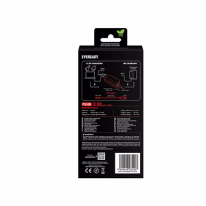 Eveready PX30B ārējais akumulators, 30000 mAh, 2 × USB-A, melns