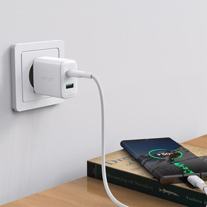 Acefast sienas lādētājs USB Type C / USB 20W, PPS, PD, QC 3.0, AFC, FCP balts (A25 balts)