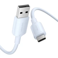 USB 2.0 A uz USB-C 3A kabelis Vention CTQLH 2M (zils)