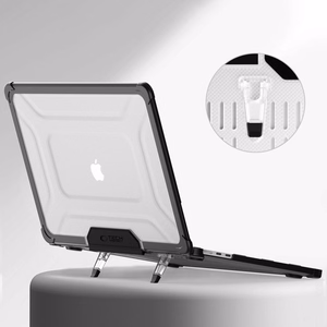 Tech-Protect SmartShell Pro apvalks MacBook Air 13" 2023-2025 M2 / M3 / M4 - caurspīdīgs un melns