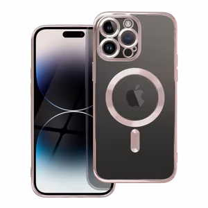 ELECTRO MAG COVER magnētiskais viedtālruņa apvalks, saderīgs ar MagSafe, paredzēts IPHONE 14 Pro, rozā zelta
