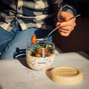 Quokka Bubble Food Jar 770 ml pārtikas trauks, vintāžas ziedu raksts