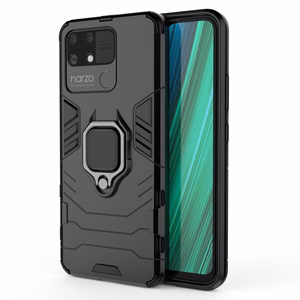 Ring Armor прочный гибридный чехол + магнитный держатель Realme Narzo 50A чёрный