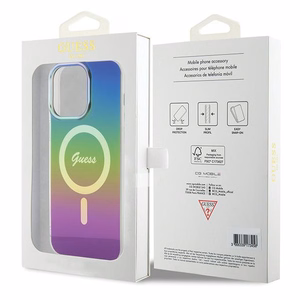 Guess IML Varavīksnes Magnētiskais viedtālruņa apvalks iPhone 15 Pro Max 6.7" - daudzkrāsains