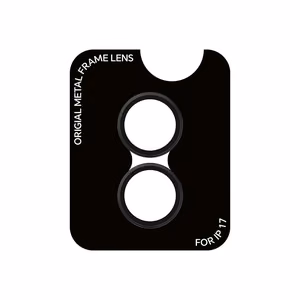 Rock Pure Series Kameras objektiiva stikls uz iPhone 17 kameras (2 gab.) melns