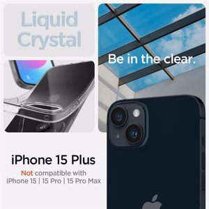Spigen Crystal Flex viedtālruņa apvalks iPhone 15 Plus - caurspīdīgs