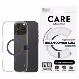 CARE by PanzerGlass Flagmanis viedtālruņa apvalks iPhone 16 Pro Max 6.9" zils/zils Magnētiskais 1368