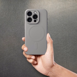 Maciņš Samsung A27 Silicone Mag Cover saderīgs ar MagSafe (kameras aizsardzība) pelēks titāna