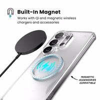 Speck Presidio Perfect-Clear Magnet - Samsung Galaxy S26 Ultra MagSafe maciņš (Clear/Clear/sudrabs)