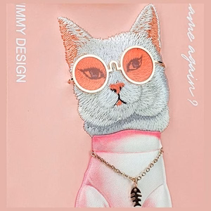 NIMMY case GLASSES COOL CAT for IPHONE 15 Pro Max pink
