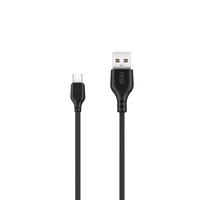XO kabelis NB103 USB - microUSB 1,0 m 2,1A melns