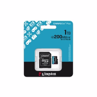 Kingston atmiņas karte 1TB microSDXC Canvas Go Plus Gen4 200MB/s A2 U3 V30 + adapteris