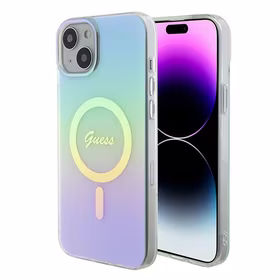 Guess GUHMP15MHITSQ iPhone 15 Plus 6.7" tirkīza/tirkīza cietais apvalks IML Iridescent MagSafe