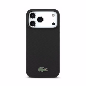 Case Lacoste PVC Petit Pique Semi Wrap Embossed MagSafe Apple iPhone 18 Pro black