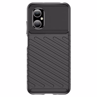 Thunder viedtālruņa apvalks Xiaomi Poco M4 5G silikona bruņu apvalks melns