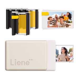 Комплект портативного фотопринтера Liene Pearl N200 Pro 2x3" (золотой)