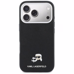 Karl Lagerfeld maciņš iPhone 17 Pro 6,3", HC MAGSAFE PU FW ar K&C galvas emblēmu, melns
