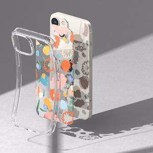 Ringke Fusion Design bruņu apvalks ar gēla rāmi iPhone 14 Plus caurspīdīgs (Floral) (FD637E31)