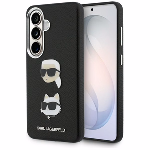 Karl Lagerfeld Saffiano Double Heads Metal Case for Samsung Galaxy S26+ - Black
