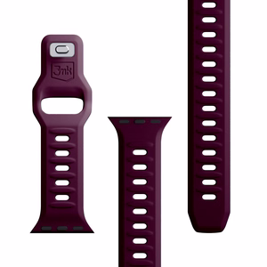3mk silikona siksniņa Apple Watch, 42/44/45/46/49 mm, Mulberry, lielais izmērs