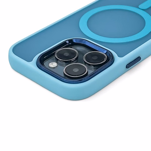 Magnētiskā kolekcija Magnētiskais apvalks iPhone 16 Plus - gaiši zila