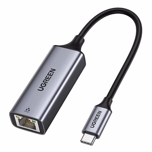 Ugreen ārējais tīkla adapteris RJ45 - USB Type C (1000 Mbps / 1 Gbps) Gigabit Ethernet pelēks (CM199)