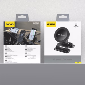 Dudao F25 MagSafe-compatible car mount dashboard or windshield - melns