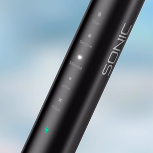 TEESA SONIC 2 skaņas zobu birste, balta, 5 režīmi, ceļojumu futrālis, USB-C