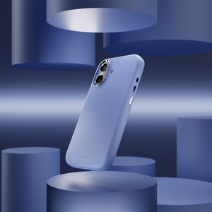 Чехол Puro Icon Mag Pro Liquid Silicone для iPhone 17, совместимый с MagSafe, с защитой камеры и алюминиевыми кнопками - синий