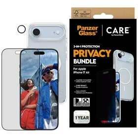 CARE by PanzerGlass flagmanis privātuma 3in1 apvalks + privātuma stikls + lēca iPhone Air