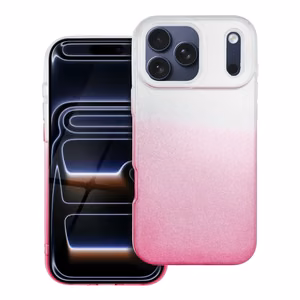 Case for iPhone 17 PRO MAX Shining transparent pink