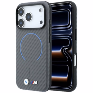 BMW M Carbon Printed Ring MagSafe vāciņš iPhone 18 Pro Max / 17 Pro Max – pelēks