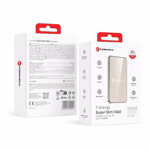 Portatīvais lādētājs saderīgs ar MagSafe Forcell F-Energy SuperSlim F5K8 QC4.0 PD3.0 15W 5000 mAh titāna dykuma krāsa