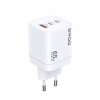 BWOO CDA147PD sienas lādētājs 65W 2x USB-C pieslēgvieta + USB-A, balts