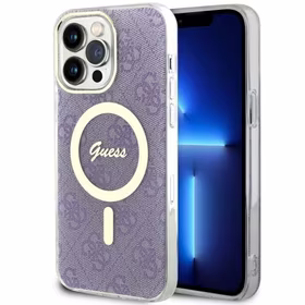 Guess GUHMP14XH4STU iPhone 14 Pro Max 6.7" violets cietais viedtālruņa apvalks 4G Magnētiskais