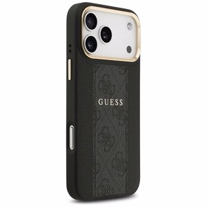 Guess чехол iPhone 17 Pro Max HC MAGSAFE PU W/ 4G PU STRIPE черный