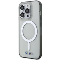 Apvalks BMW BMHMP14XHCRS iPhone 14 Pro Max 6.7" caurspīdīgs cietais apvalks Sudraba Gredzens MagSafe
