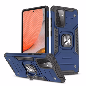 Wozinsky Ring Armor apvalks ar statīvu izturīgs robusts vāks Samsung Galaxy A72 4G zils