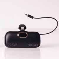 Forever mini barošanas banka MTB-100 22,5W 5000 mAh Lightning melna