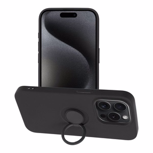 SILIKONA GREDZENS viedtālruņa apvalks IPHONE 15 Pro melns