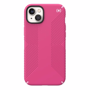 Speck Presidio2 Grip MagSafe vāciņš ierīcei iPhone 14 Plus, ar neslīdošu satvērienu, “Digital Pink / Blossom Pink / White” krāsu kombinācija