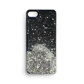 Wozinsky Star Glitter Spīdīgs viedtālruņa apvalks iPhone 12 Pro Max melns
