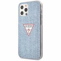 Guess GUHCP12LPCUJULLB iPhone 12 Pro Max 6.7" zils/gaiši zils cietais apvalks Jeans kolekcija